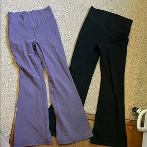 Purple and Black Flare Yoga Pants